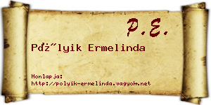 Pólyik Ermelinda névjegykártya